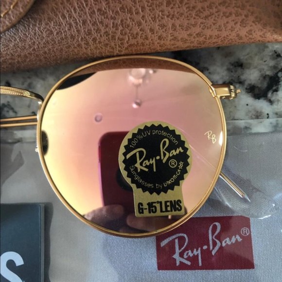 Rayban sunglasses round metal pink 50mm - Picture 6 of 6